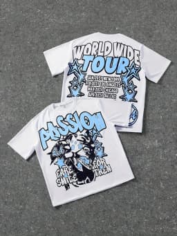European and American men's summer personalized letter print comfortable and breathable round neck T-shirt outdoor street top