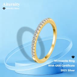 Moissanite S925 Ring With GRA Certificate Band Anniversary Wedding Gift For Man Or Women
