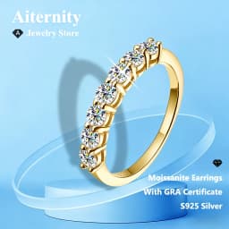Moissanite S925 Ring With GRA Certificate Band Anniversary Wedding Gift For Man Or Women