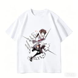 Wonderful Everyday Down the Rabbit-Hole Cotton T-shirt personality Clothes New Model Anime T-shirt Yearround clothing Streetwear