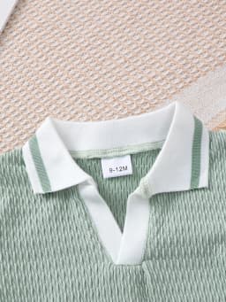 2Pcs Baby Boy Outfit Set Summer Fresh casual Short Sleeve Lapel Shirt + Shorts Toddler Infant Casual Kids Clothing For 0‑3Years