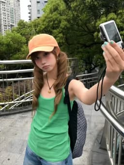 Tonngirls American Retro Tank Tops Women Lace Green Sleeveless Vintage Tops Y2k Aesthetic Camis Japanese 2000s Streetwear Tanks