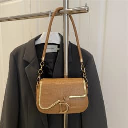 New Trendy Black Square Underarm Bag Fashion Women's Saddle Bag Casual Single Shoulder Soft PU Leather Crossbody Bag Female