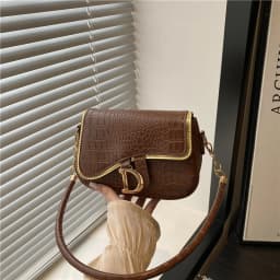 New Trendy Black Square Underarm Bag Fashion Women's Saddle Bag Casual Single Shoulder Soft PU Leather Crossbody Bag Female