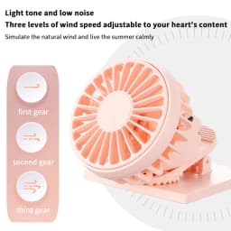 Solar Powered Clip On Fan USB Rechargeable 3 Speed Lightweight Mini Hat Fan Hands Free Clip On Cooling Fan For Outdoor Hiking