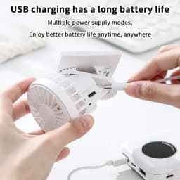 Solar Powered Clip On Fan USB Rechargeable 3 Speed Lightweight Mini Hat Fan Hands Free Clip On Cooling Fan For Outdoor Hiking