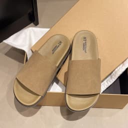2026 Fashion Simple Suede Slip-On Anti-Slip Shoes for Women Summer Outing Flat Open-Toe Birken-Style Half Slippers