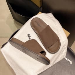 2026 Fashion Simple Suede Slip-On Anti-Slip Shoes for Women Summer Outing Flat Open-Toe Birken-Style Half Slippers