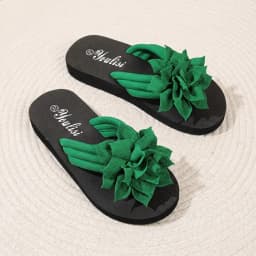 EVA Women's Floral Flip Flops Comfortable Breathable SlipOn Sandals Anti-Skid Sole Summer Home Slippers Summer Season