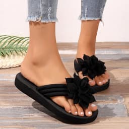 EVA Women's Floral Flip Flops Comfortable Breathable SlipOn Sandals Anti-Skid Sole Summer Home Slippers Summer Season