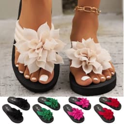 EVA Women's Floral Flip Flops Comfortable Breathable SlipOn Sandals Anti-Skid Sole Summer Home Slippers Summer Season