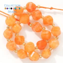 6 8 10mm Natural Stone Beads Orange Angel Jade Faceted Round Beads Loose Beads for Jewelry Making Diy Beading Accessory