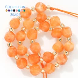 6 8 10mm Natural Stone Beads Orange Angel Jade Faceted Round Beads Loose Beads for Jewelry Making Diy Beading Accessory