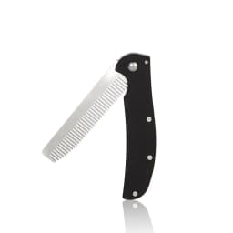 Metal Folding Beard Comb Dual-Purpose Hair & Mustache Styling Tool, Compact Travel Grooming Kit Barber-Grade Home Essentials