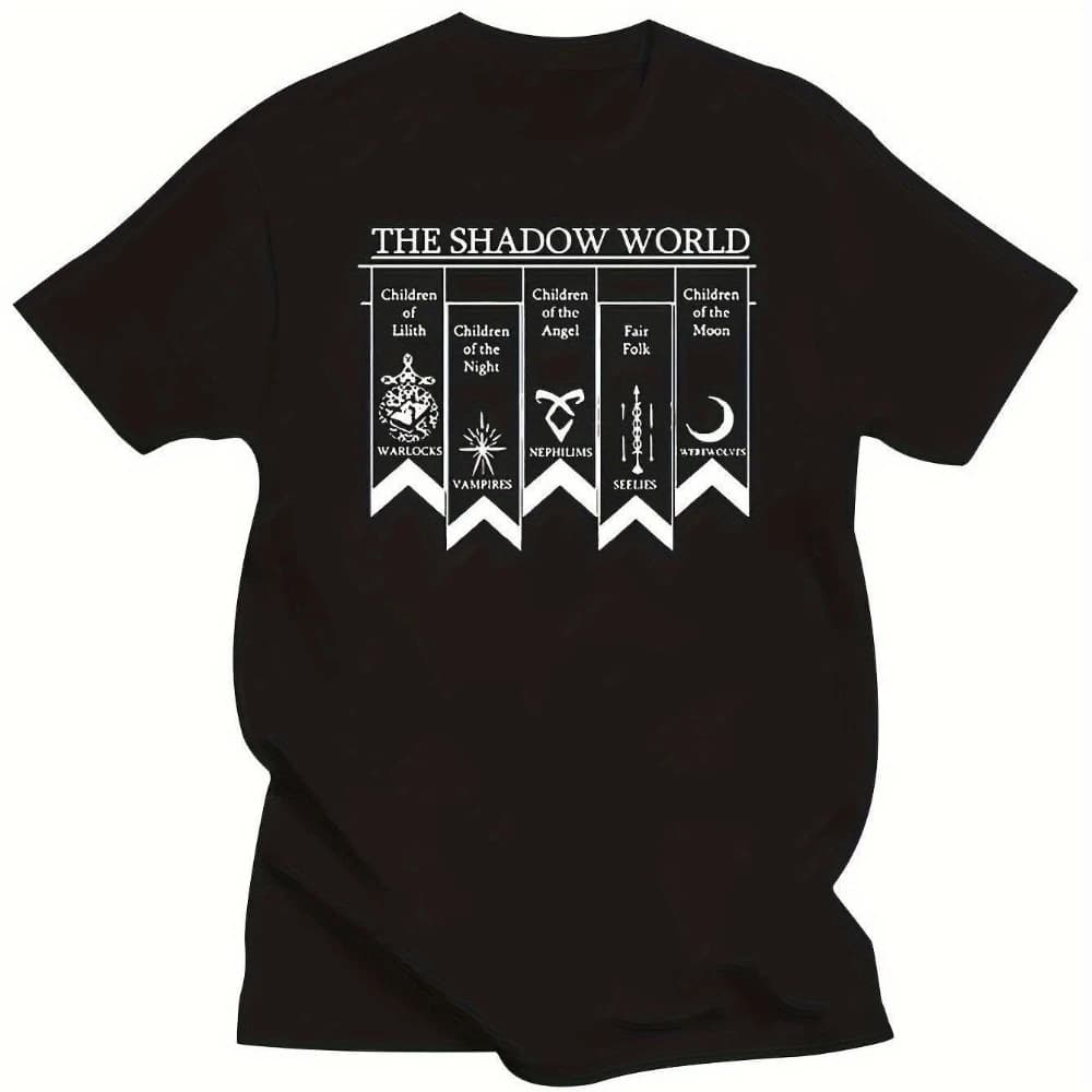 Men's Shadowhunters TV Show T-Shirt Officially Licensed Shadow World Graphic Tee Men's T-shirts for Summer