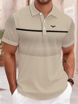 2026 Summer Men's Polo Shirt - 3D Printed Design Breathable Lightweight Stylish and Fashionable Outdoor Men's Clothing