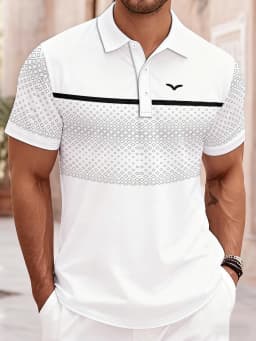 2026 Summer Men's Polo Shirt - 3D Printed Design Breathable Lightweight Stylish and Fashionable Outdoor Men's Clothing