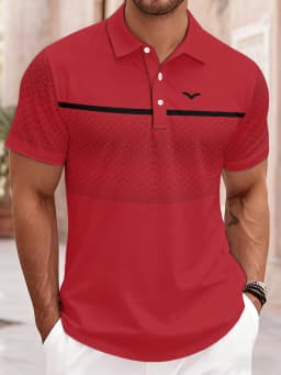 2026 Summer Men's Polo Shirt - 3D Printed Design Breathable Lightweight Stylish and Fashionable Outdoor Men's Clothing