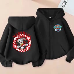 PAW Patrol Child Cardigan Hooded Jacket Cartoon Chase Skye Print Polyester Outerwear Boys Girls Autumn Casual Wear Kids Gifts