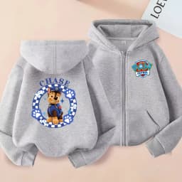 PAW Patrol Child Cardigan Hooded Jacket Cartoon Chase Skye Print Polyester Outerwear Boys Girls Autumn Casual Wear Kids Gifts