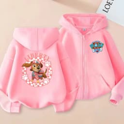 PAW Patrol Child Cardigan Hooded Jacket Cartoon Chase Skye Print Polyester Outerwear Boys Girls Autumn Casual Wear Kids Gifts