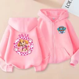 PAW Patrol Child Cardigan Hooded Jacket Cartoon Chase Skye Print Polyester Outerwear Boys Girls Autumn Casual Wear Kids Gifts
