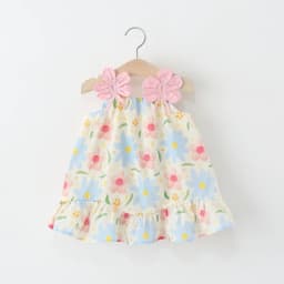Baby Girl Dress Summer Flower Strap Girl Dress Cute Beach Princess Baby Dress Baby Girl Clothing