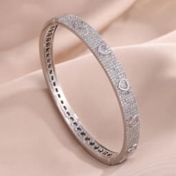ZAKOL New Nickel Free Micro Paved Heart Cubic Zirconia Bracelet for Women Sparking CZ Sliver/Gold Color Luxury Jewelry Gifts