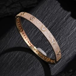 ZAKOL New Nickel Free Micro Paved Heart Cubic Zirconia Bracelet for Women Sparking CZ Sliver/Gold Color Luxury Jewelry Gifts