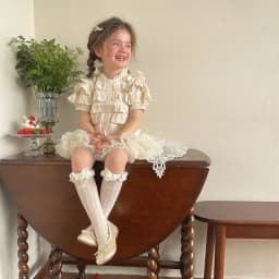 Japanese Style Kids Girls Mesh Eyelet Lace Socks Princess Breathable Knee High Socks Spring Children Sweet Stocking