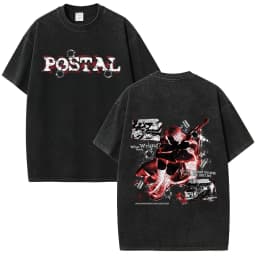 Postal Dude Vintage Acid Washed T Shirt Men Women Horror Gothic Rock T-shirt Male Fashion Oversized Short Sleeves T-shirts Tops