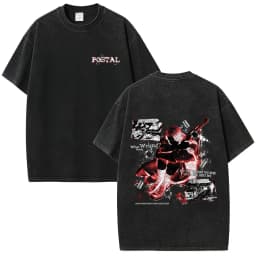Postal Dude Vintage Acid Washed T Shirt Men Women Horror Gothic Rock T-shirt Male Fashion Oversized Short Sleeves T-shirts Tops