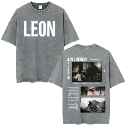 Resident Evil Requiem Washed T Shirt Leon Kennedy Grace Ashcroft Vintage 90s T-shirts Men Women Fashion Classic Harajuku T-shirt