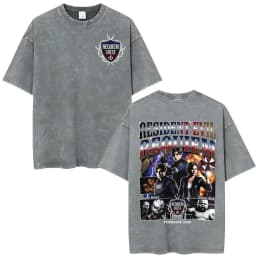 Resident Evil Requiem Washed T Shirt Leon Kennedy Grace Ashcroft Vintage 90s T-shirts Men Women Fashion Classic Harajuku T-shirt