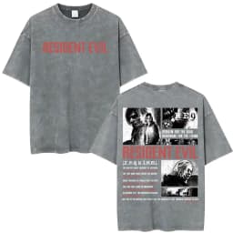 Resident Evil Requiem Washed T Shirt Leon Kennedy Grace Ashcroft Vintage 90s T-shirts Men Women Fashion Classic Harajuku T-shirt