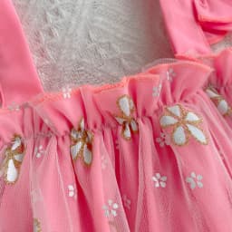 Girls Sweet Dresses Summer Daisy Mesh Suspender Strapless Flying Sleeve Dress Girl's Flowery Cute Kids Clothes