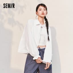 Semir Women Shirt UV Protection Cool Lantern Sleeve Drawstring Oversized Shirt 2026 Summer