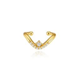 Aide S925 Sterling Silver Minimalist V-Shaped CZ Ear Cuff Exquisite No Piercing Ear Clip Perfect Birthday Gift for Her Jewelry