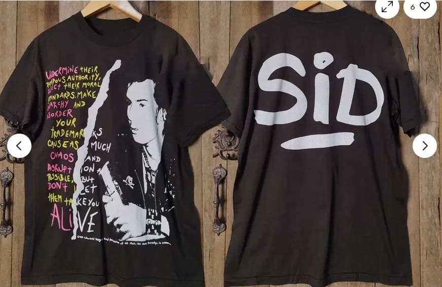 NEW!!! Sid Vicious Sex Pistols T-Shirt, Aop All over Print New Band T-Shirt