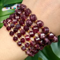 6 8 10mm Natural Stone Beads Garnet Jade Faceted Round Beads Loose Beads for Jewelry Making Diy Beading Accessory