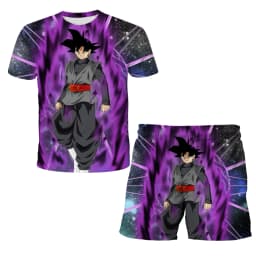 Dragon Ball Z 3D T-shirt Set for Boys Girls Super Goku Saiyan Summer Top+Shorts Children's Short-Sleeve Birthday Gift for Boys
