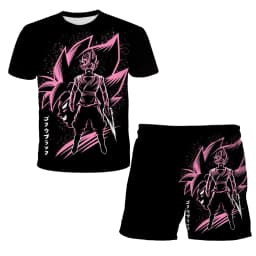 Dragon Ball Z 3D T-shirt Set for Boys Girls Super Goku Saiyan Summer Top+Shorts Children's Short-Sleeve Birthday Gift for Boys
