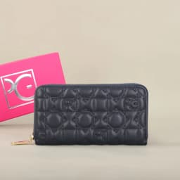 PG Women's Wallet Large Capacity Wallet Rectangular Card Holder Purse with Zipper for Party