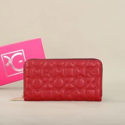 PG Women's Wallet Large Capacity Wallet Rectangular Card Holder Purse with Zipper for Party
