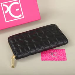 PG Women's Wallet Large Capacity Wallet Rectangular Card Holder Purse with Zipper for Party