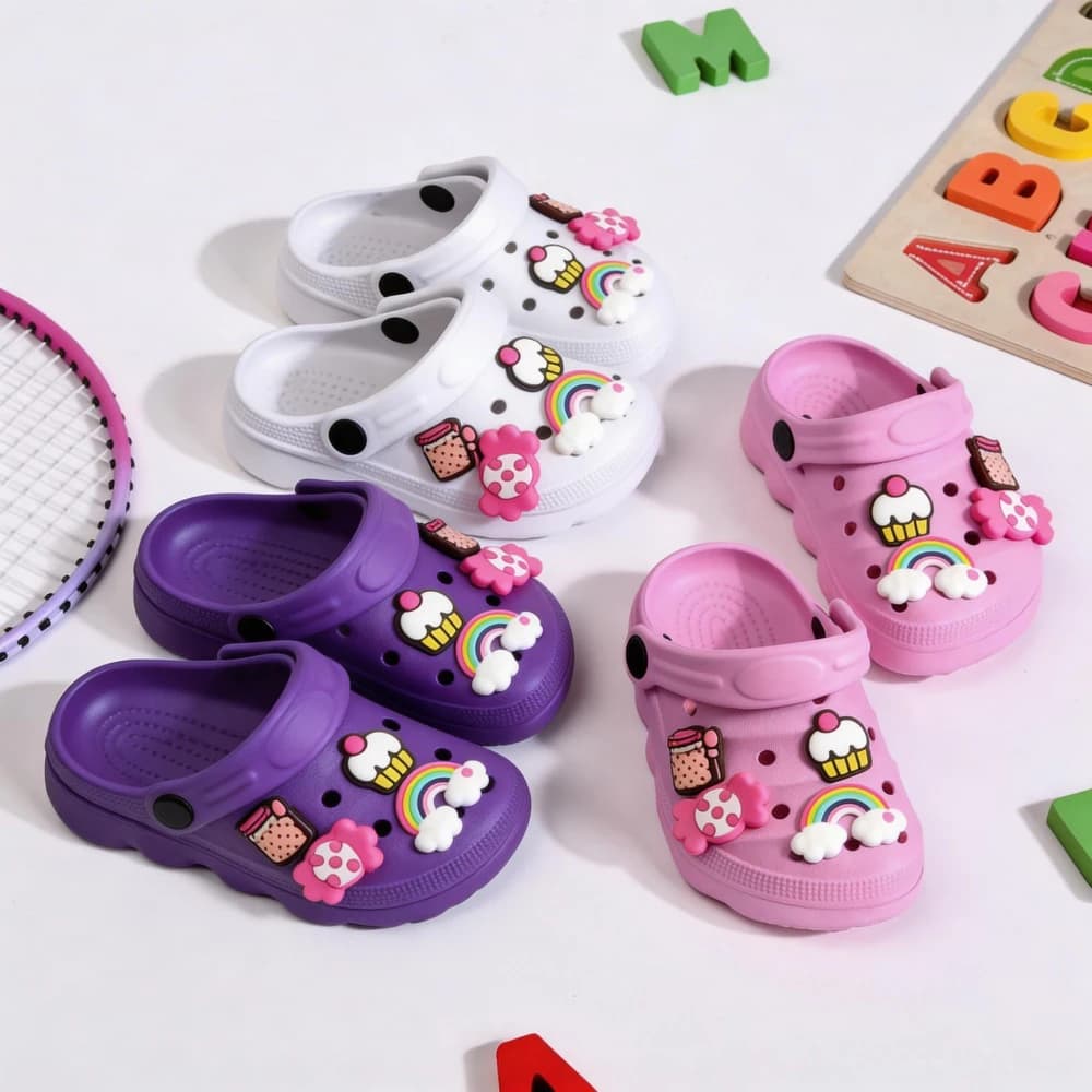 Children's Slippers Fashion Cute Ice Cream Cake Girl Sandals Breathable Non-slip Indoor and Outdoor Garden Beach Slippers