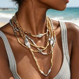 Multilayer CCB Beads Chains Necklaces for Women Bohemian Jewelry Summer Beach Party Accessories 2026 Trend