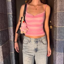 Fashion Classic Casual Camisole Y2K American Contrast Stripe Summer Slim Vest Fashion Kawaii Sexy Spice Girl Aesthetics Pullover