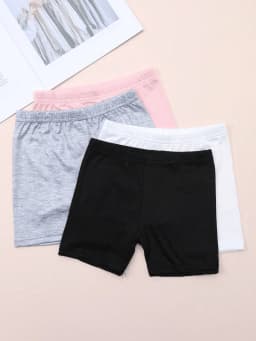 4 Pcs Children Girl Bottoming Safety Shorts High Elastic Waist Anti-glare Soft Breathable Kids Summer Casual Underwear Pants