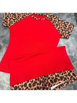 2026 New American Retro Leopard Pattern Splicing Top and Shorts Set Y2K Punk Street Fashion Trend Personalized Casual Hot Girl